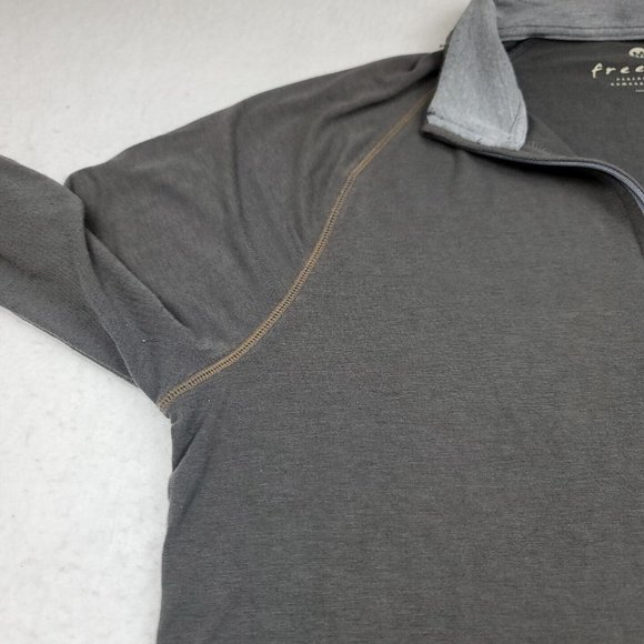 Free Fly Mens M‎ Shirt Polo Bamboo Performance Gray Long Sleeve Henley - Issues - Picture 6 of 15